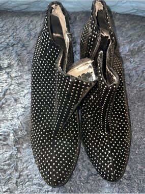 BCBGeneration Black Studded Suede Ankle Booties